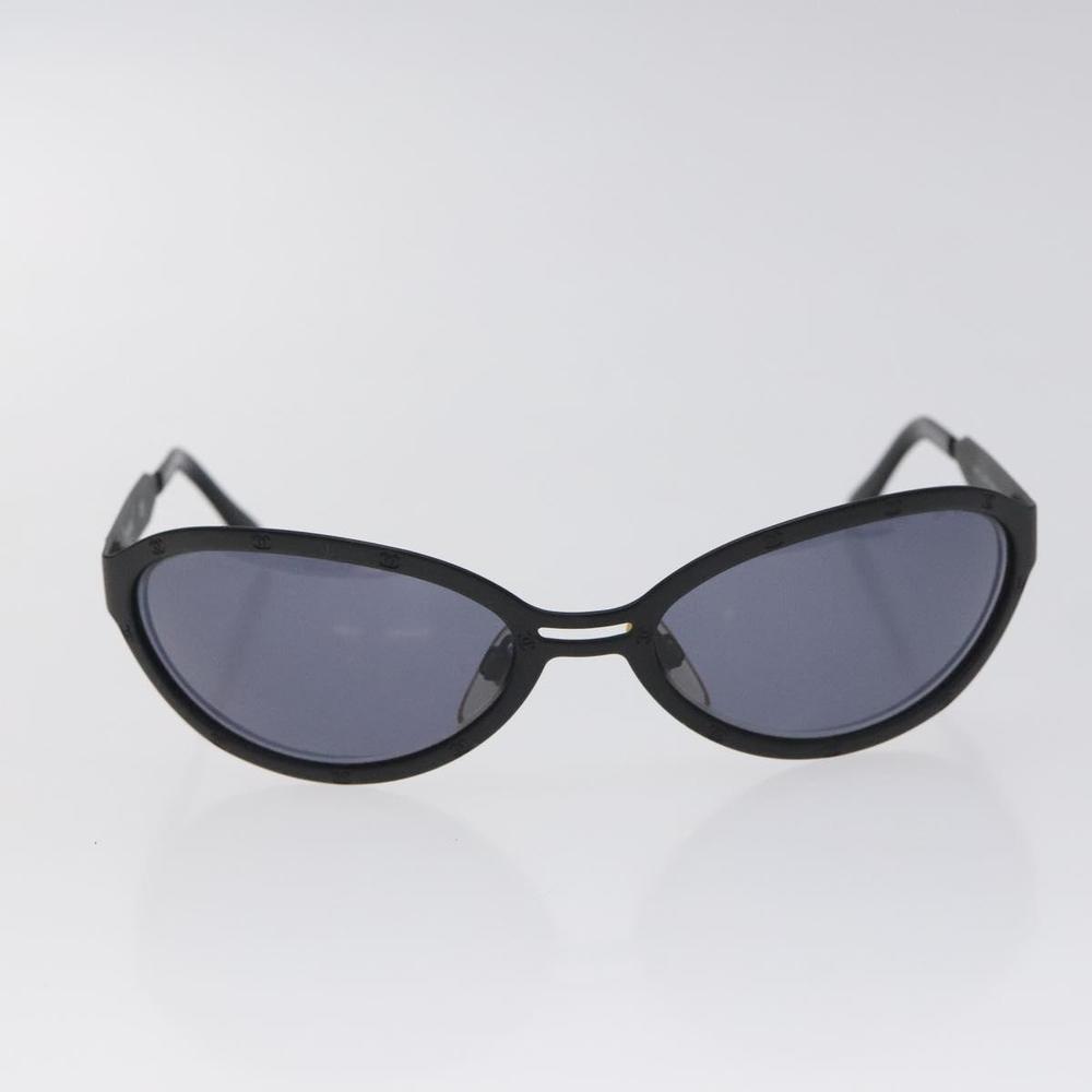 CHANEL Sunglasses metal Black CC Auth SW912 - Picture 2 of 12